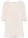 Joseph Merino Ribbed T-shirt In Neutral