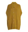 Joseph Merino Wool-cashmere-silk Cardigan-stitch Button Scarf In Gold