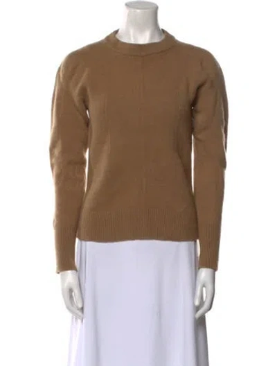 Pre-owned Joseph Merino Wool Crew Neck Sweater In Brown