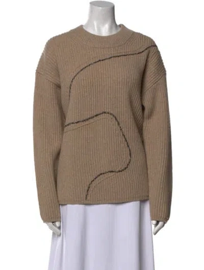 Pre-owned Joseph Merino Wool Crew Neck Sweater In Neutral