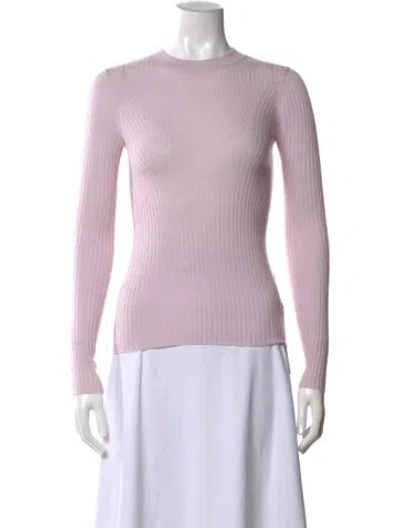 Pre-owned Joseph Merino Wool Crew Neck Sweater In Purple