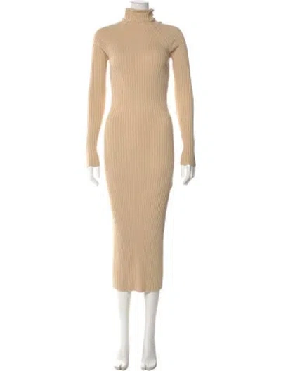 Pre-owned Joseph Merino Wool Long Dress In Neutral