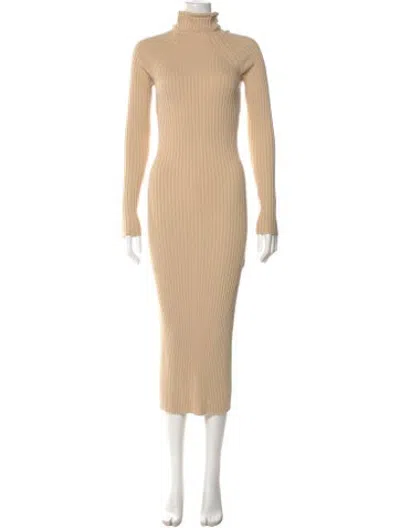 Pre-owned Joseph Merino Wool Long Dress In Neutrals