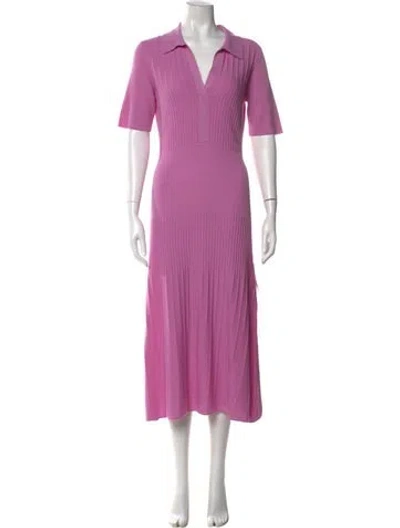 Pre-owned Joseph Merino Wool Long Dress W/ Tags In Purple