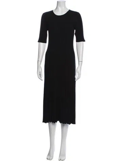 Pre-owned Joseph Merino Wool Midi Length Dress In Black