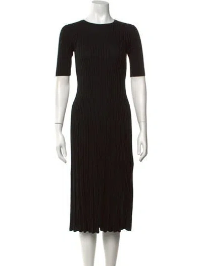 Pre-owned Joseph Merino Wool Midi Length Dress In Black