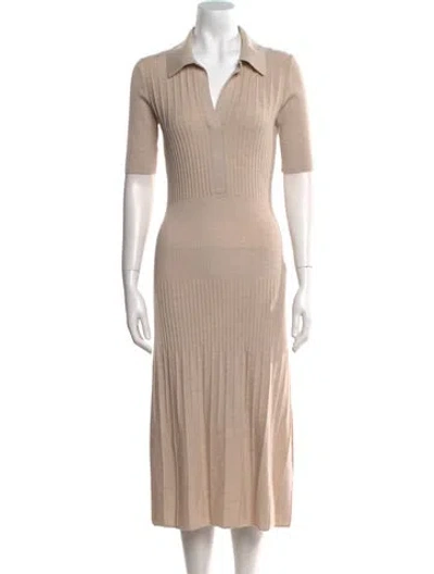 Pre-owned Joseph Merino Wool Midi Length Dress In Neutral