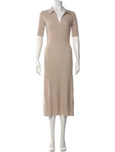 Pre-owned Joseph Merino Wool Midi Length Dress In Neutral