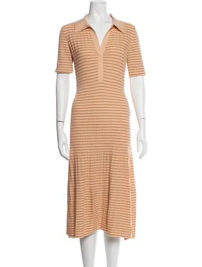 Pre-owned Joseph Merino Wool Midi Length Dress In Pink