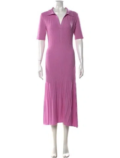 Pre-owned Joseph Merino Wool Midi Length Dress In Purple