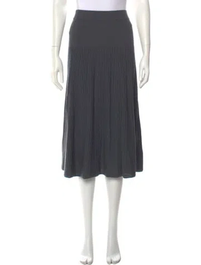 Pre-owned Joseph Merino Wool Midi Length Skirt In Gray