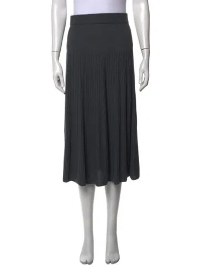 Pre-owned Joseph Merino Wool Midi Length Skirt In Grey