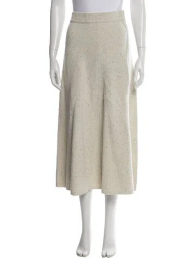 Pre-owned Joseph Merino Wool Midi Length Skirt In Neutral