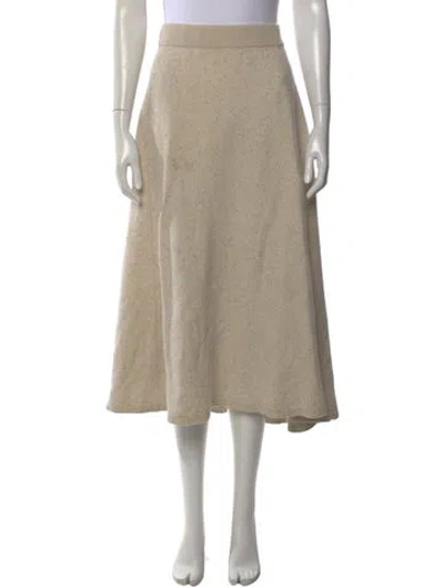 Pre-owned Joseph Merino Wool Midi Length Skirt In Neutral