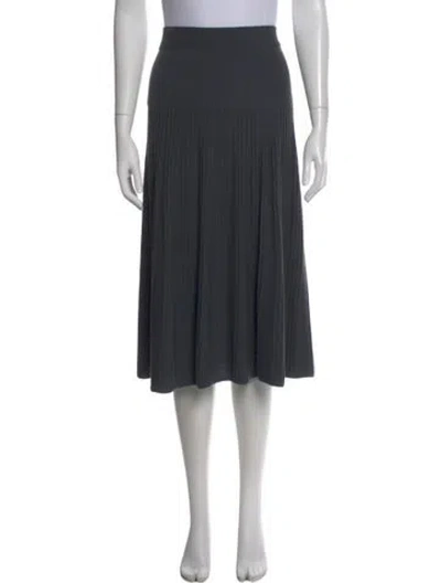 Pre-owned Joseph Merino Wool Midi Length Skirt W/ Tags In Gray
