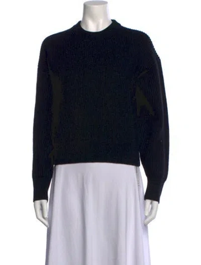 Pre-owned Joseph Merino Wool Mock Neck Sweater In Black