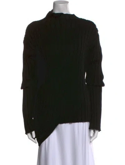 Pre-owned Joseph Merino Wool Mock Neck Sweater W/ Tags In Black