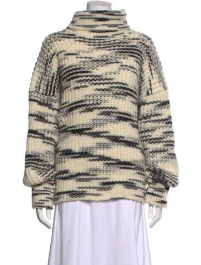 Pre-owned Joseph Merino Wool Patterned Sweater In Neutrals