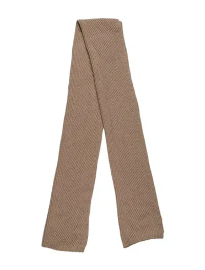 Pre-owned Joseph Merino Wool Printed Scarf In Neutral