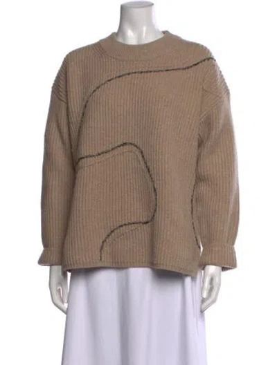 Pre-owned Joseph Merino Wool Printed Sweater In Neutral