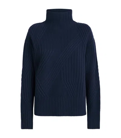 Joseph Merino Wool Ribbed Isabel Sweater In Blue