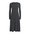Joseph Merino Wool Ribbed Midi Dress In Gray