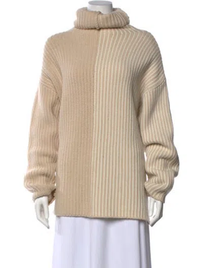 Pre-owned Joseph Merino Wool Striped Sweater In Neutrals