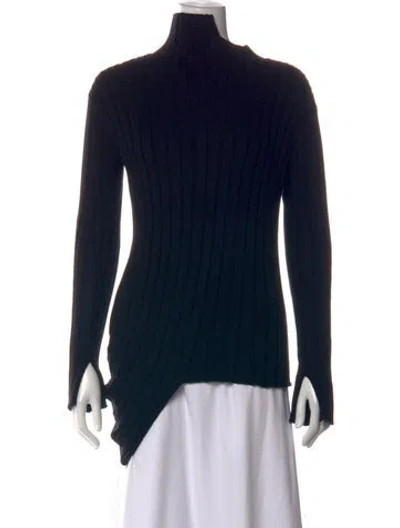 Pre-owned Joseph Merino Wool Turtleneck Sweater In Black