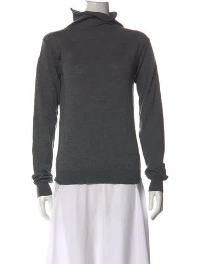Pre-owned Joseph Merino Wool Turtleneck Sweater In Gray