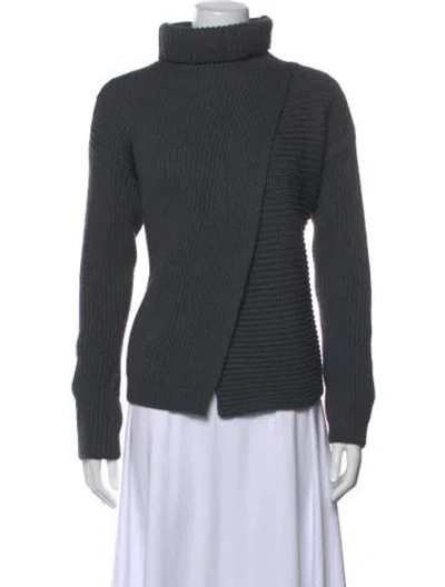 Pre-owned Joseph Merino Wool Turtleneck Sweater In Grey