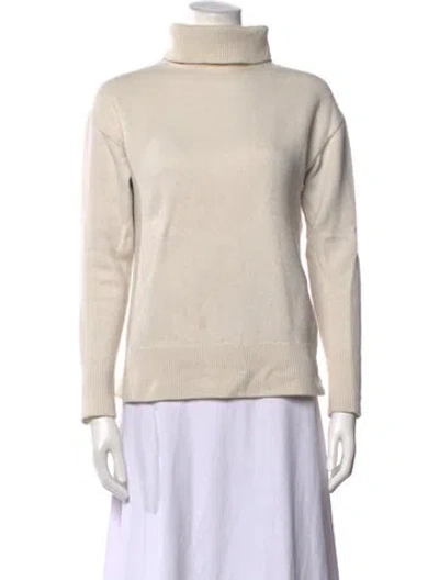 Pre-owned Joseph Merino Wool Turtleneck Sweater In Neutrals