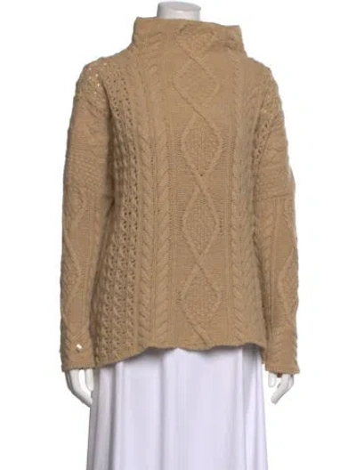Pre-owned Joseph Merino Wool Turtleneck Sweater In Neutrals