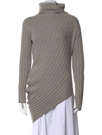 Pre-owned Joseph Merino Wool Turtleneck Sweater In Neutrals