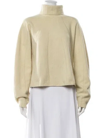 Pre-owned Joseph Merino Wool Turtleneck Sweater In Yellow