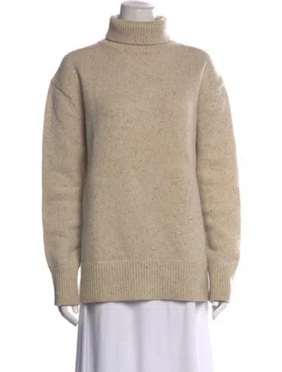 Pre-owned Joseph Merino Wool Tweed Pattern Sweater In Brown