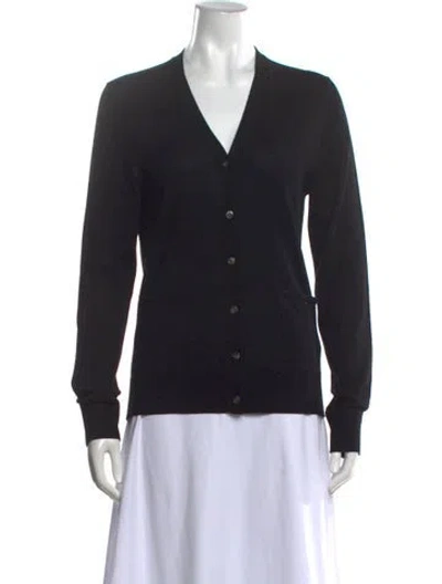 Pre-owned Joseph Merino Wool V-neck Sweater In Blue