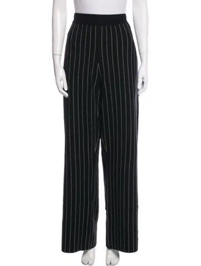 Pre-owned Joseph Merino Wool Wide Leg Pants In Black