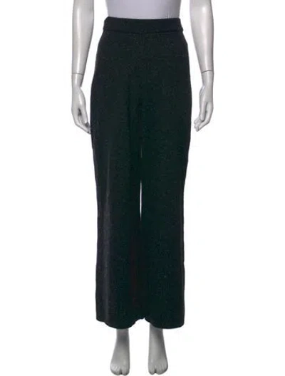 Pre-owned Joseph Merino Wool Wide Leg Pants In Black