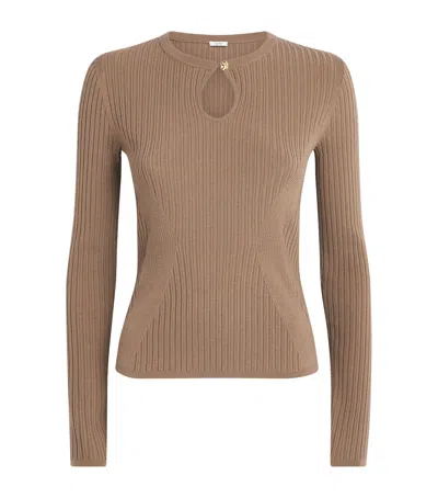 Joseph Merino-blend Keyhole Luz Sweater In Multi