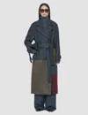 Joseph Merton Overlay Wool Coat In Blue