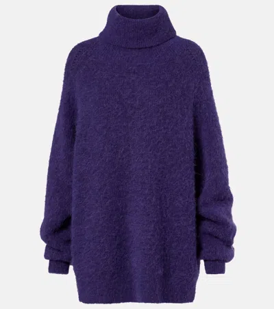 Joseph Meslay Alpaca-blend Turtleneck Sweater In Blue