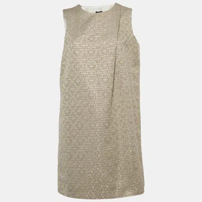 Pre-owned Joseph Metallic Jacquard Lame Sleeveless Mini Dress M