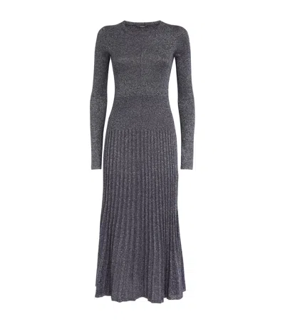 Joseph Double Face Wool-blend Midi Dress In Black