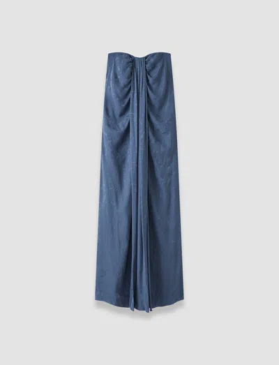 Joseph Mia Leopard Jacquard Dress In Blue