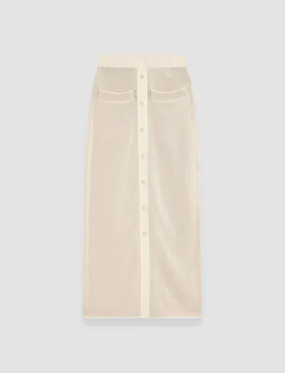 Joseph Elastic Waist Skirt In Ivory/quail