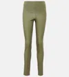 Joseph Mid-rise Gabardine Leggings In Green