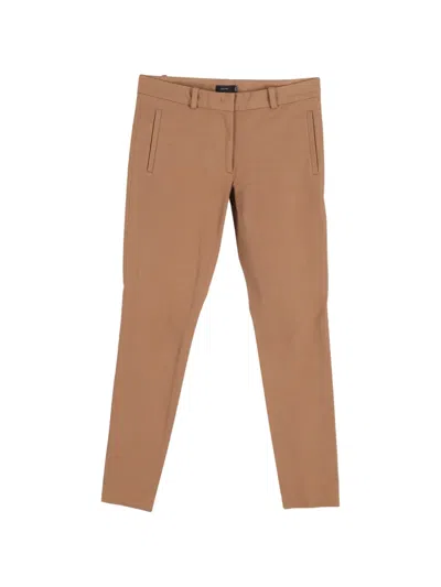 Pre-owned Joseph Mid-rise Skinny Trousers In Brown