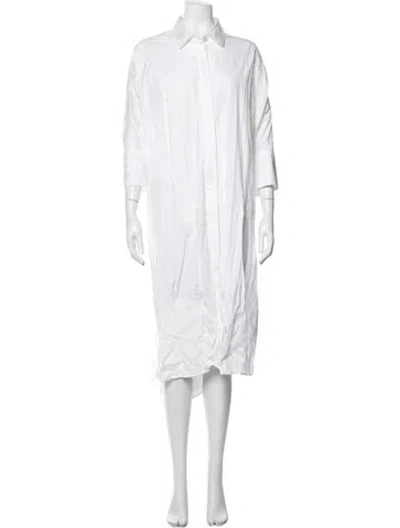 Pre-owned Joseph Midi Length Dress In White
