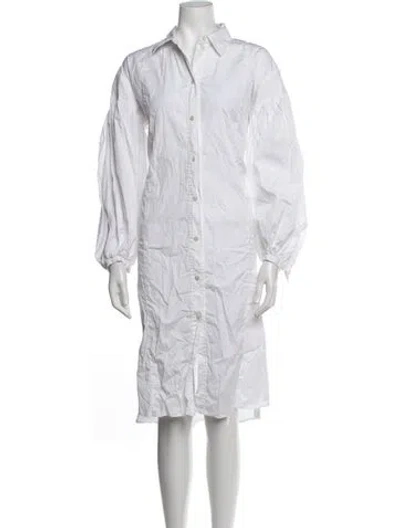 Pre-owned Joseph Midi Length Dress In White