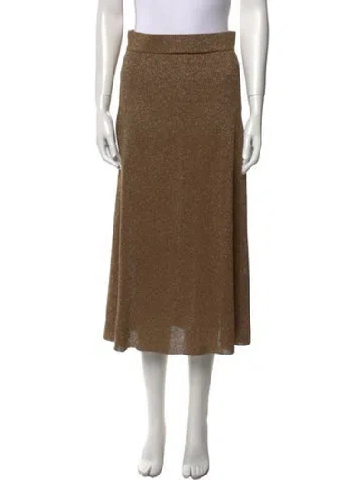 Pre-owned Joseph Midi Length Skirt In Brown